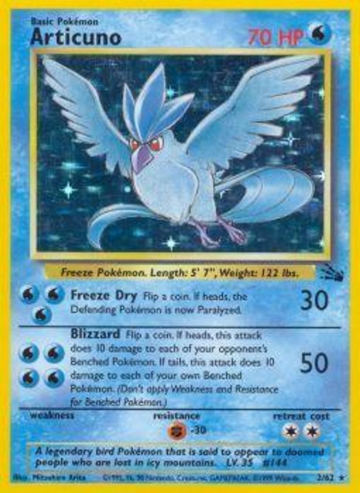 Articuno - 2/62 - Holo Rare - Unlimited Edition