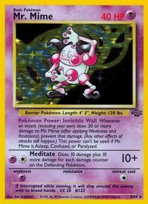 Mr. Mime - 6/64 - Holo Rare - Unlimited Edition