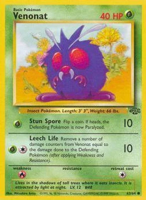 Venonat - 63/64 - Common - Unlimited Edition