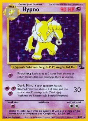 Hypno - 8/62 Holo Rare Unlimited Edition