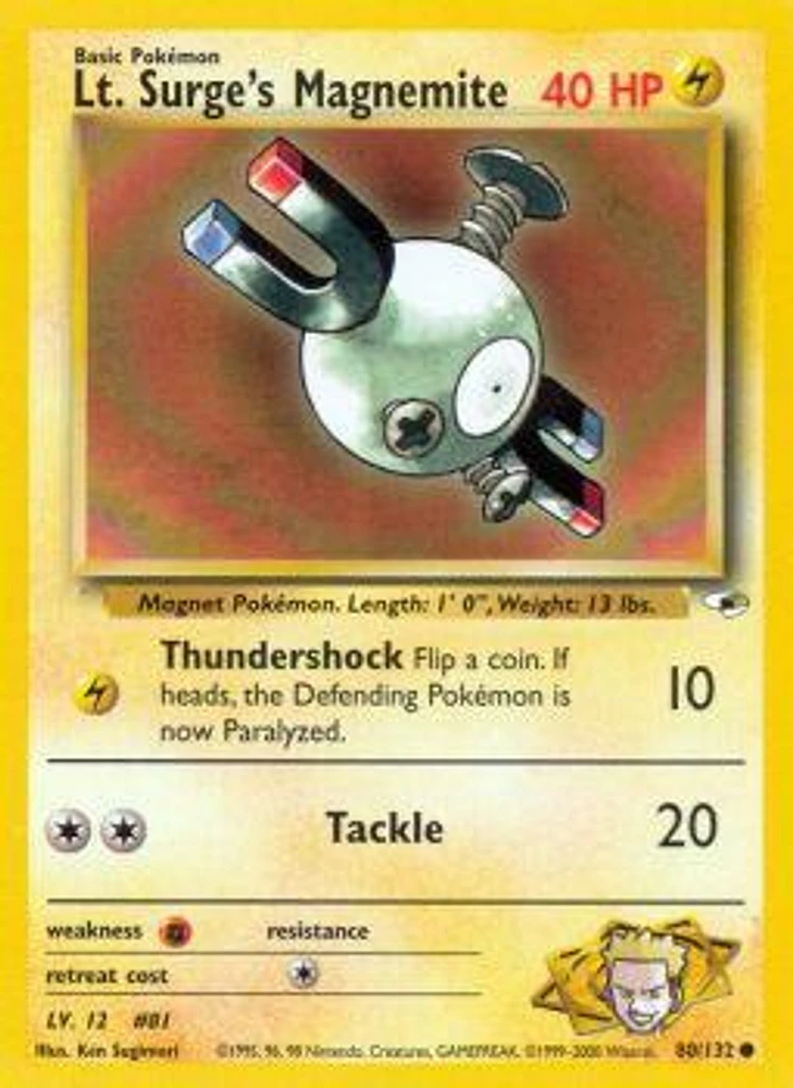 Lt. Surge's Magnemite - 80/132 - Common - Unlimited Edition