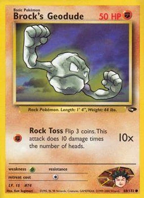 Brock's Geodude - 68/132 - Common - Unlimited Edition