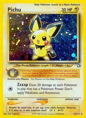 Pichu - 12/111 - Holo Rare - Unlimited Edition