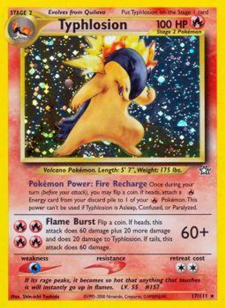 Typhlosion - 17/111 - Holo Rare - Unlimited Edition