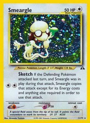 Smeargle - 11/75 - Holo Rare - Unlimited Edition