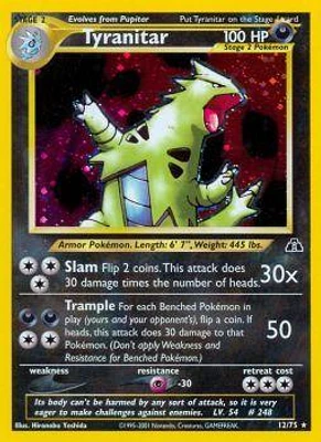 Tyranitar - 12/75 - Holo Rare - Unlimited Edition