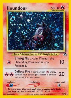 Houndour - 5/75 - Holo Rare - Unlimited Edition