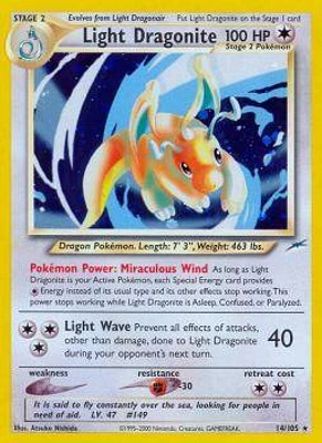 Light Dragonite - 14/105 - Holo Rare - Unlimited Edition