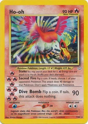 Ho-oh - 7/64 - Holo Rare - Unlimited Edition