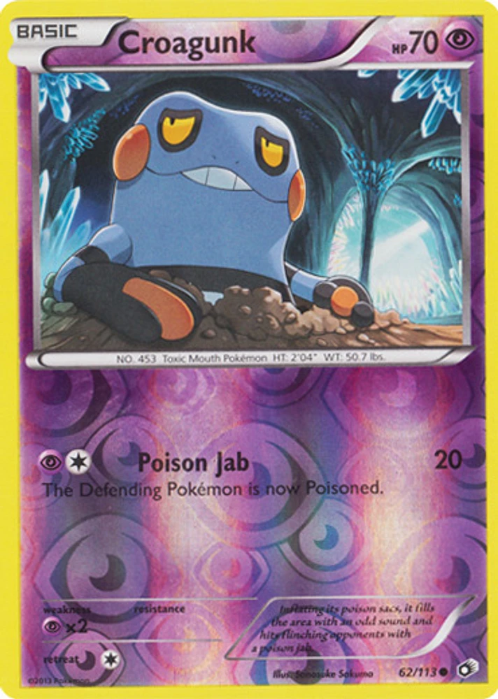 Croagunk - 62/113 - Common - Reverse Holo