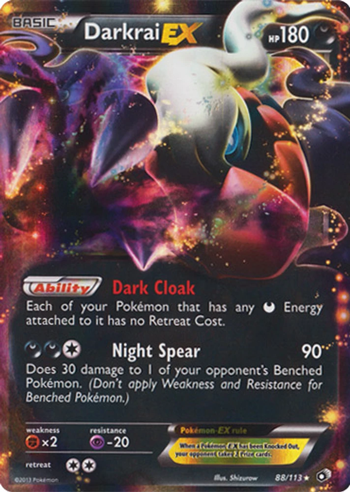 Darkrai-EX - 88/113 - Rare Holo EX