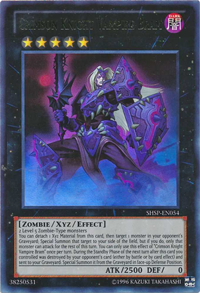 Crimson Knight Vampire Bram - SHSP-EN054 - Ultra Rare - Unlimited Edition