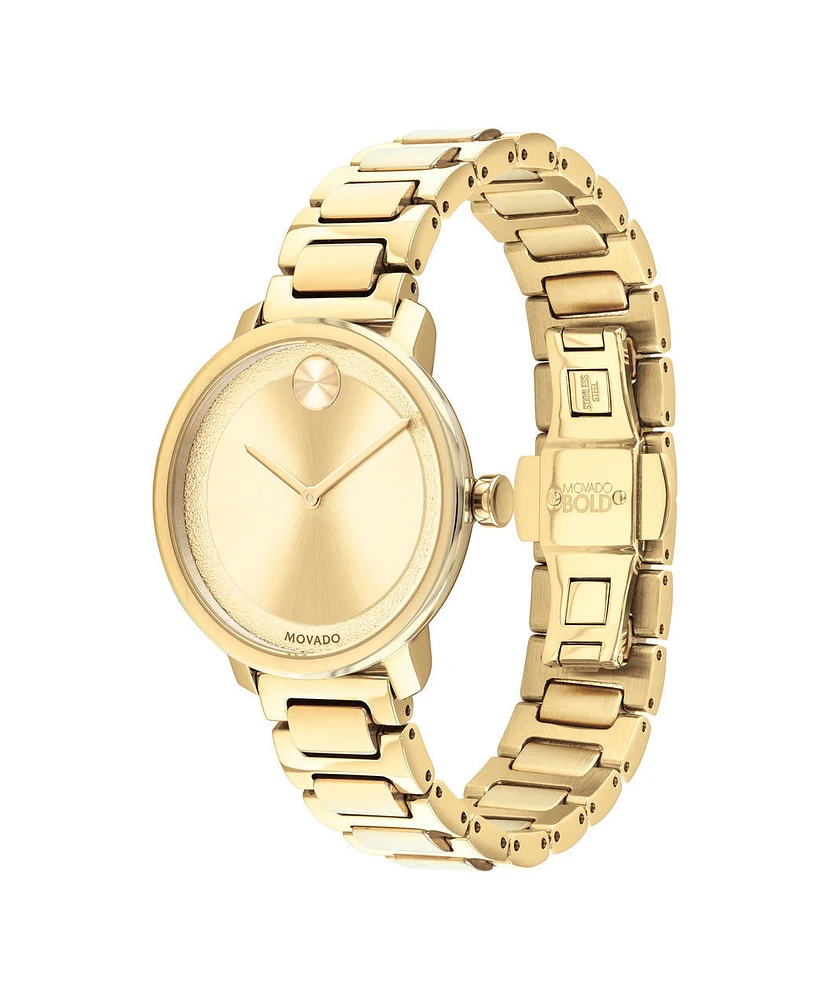 MOVADO BOLD Gold Dial 34MM Quartz 3600502