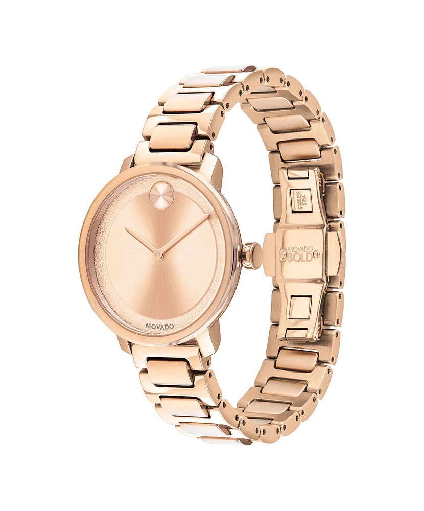 MOVADO BOLD Rose Dial 34MM Quartz 3600503