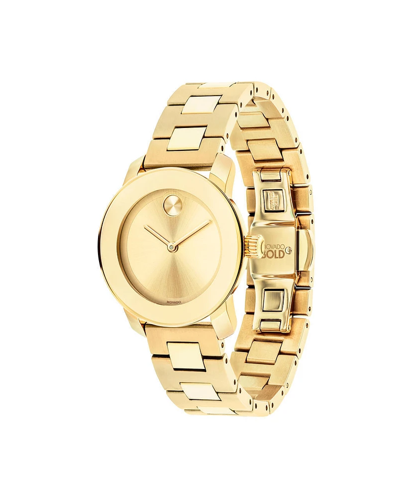 MOVADO BOLD Gold Dial 30MM Quartz 3600434