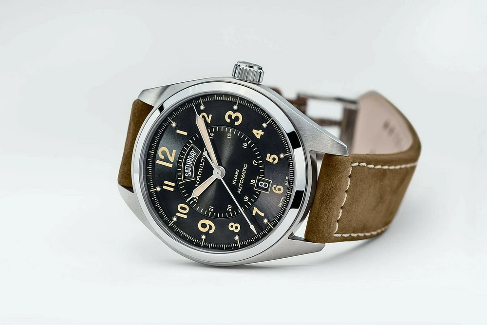 Khaki Field Black Dial 42MM Day Date Automatic H70505833