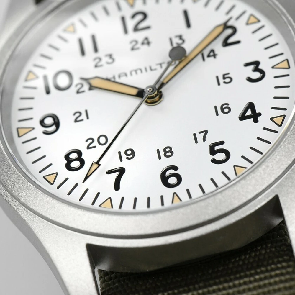 Khaki Field White Face 38MM Mechanical H69439411