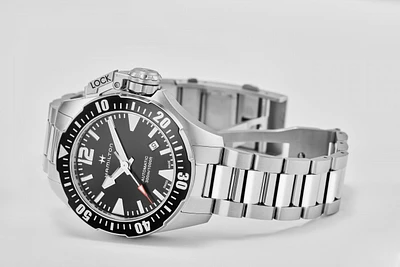 Khaki Navy Frogman Black Dial 42MM Automatic H77605135