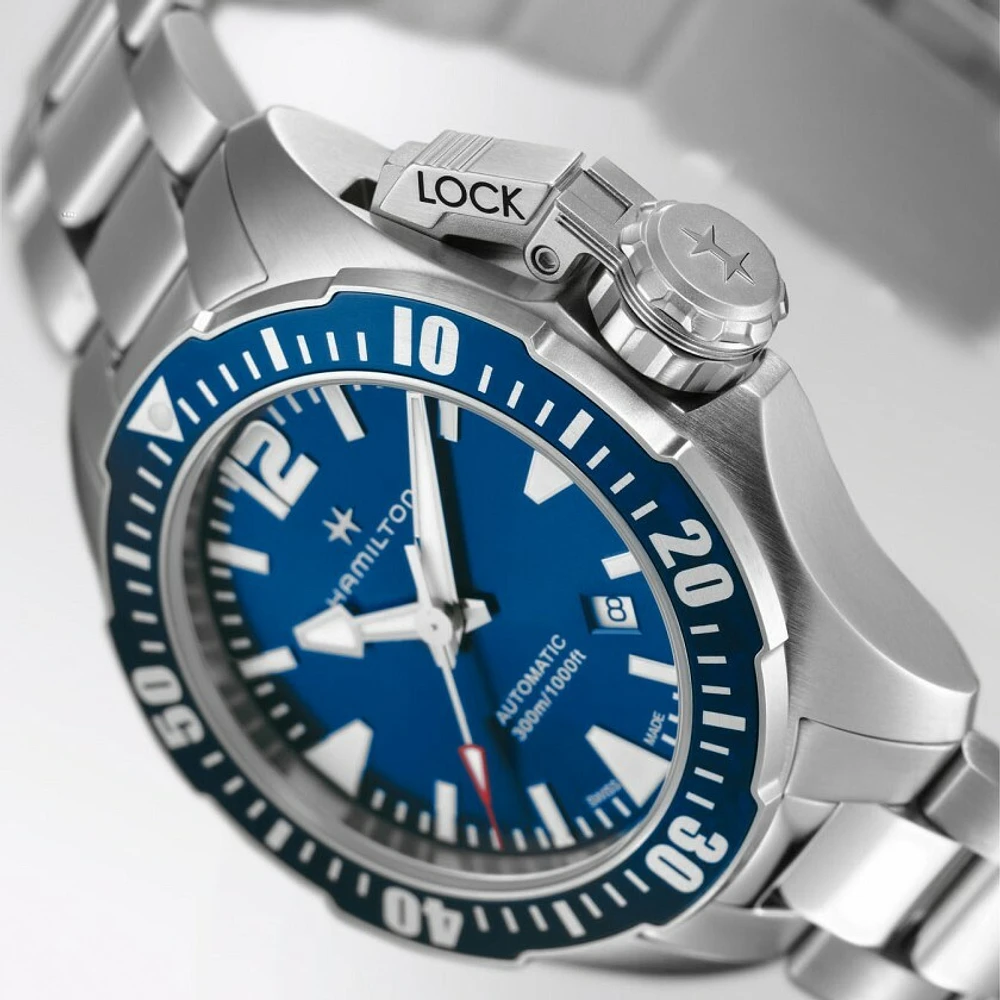 Khaki Navy Frogman Blue Dial 42MM Automatic H77705145