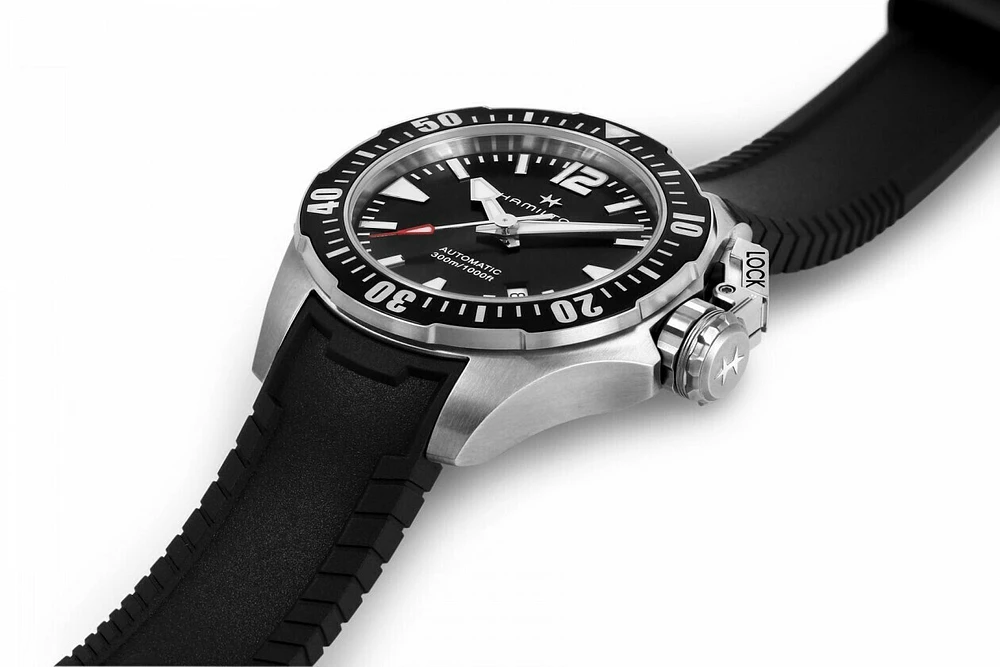 Khaki Navy Frogman Black Dial 42MM Automatic H77605335