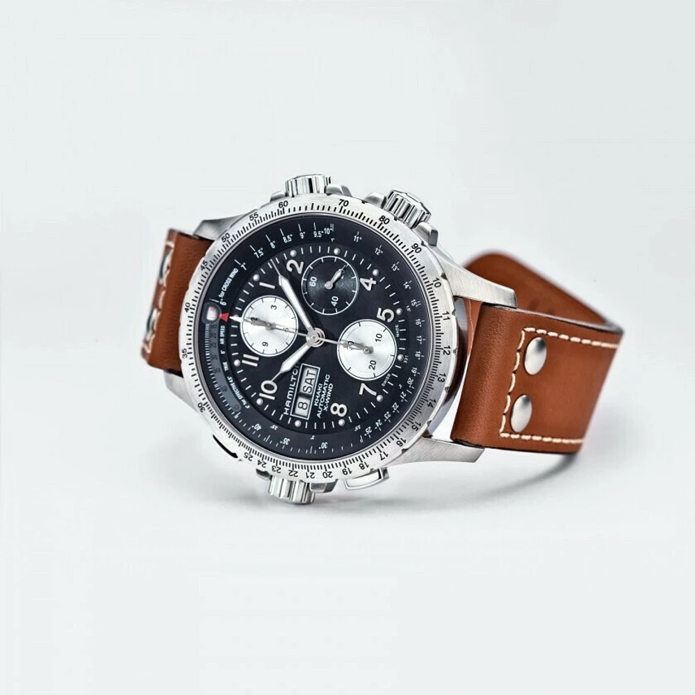 Khaki Aviation Black Dial 44 MM X-Wind Automatic Chronograph H77616533