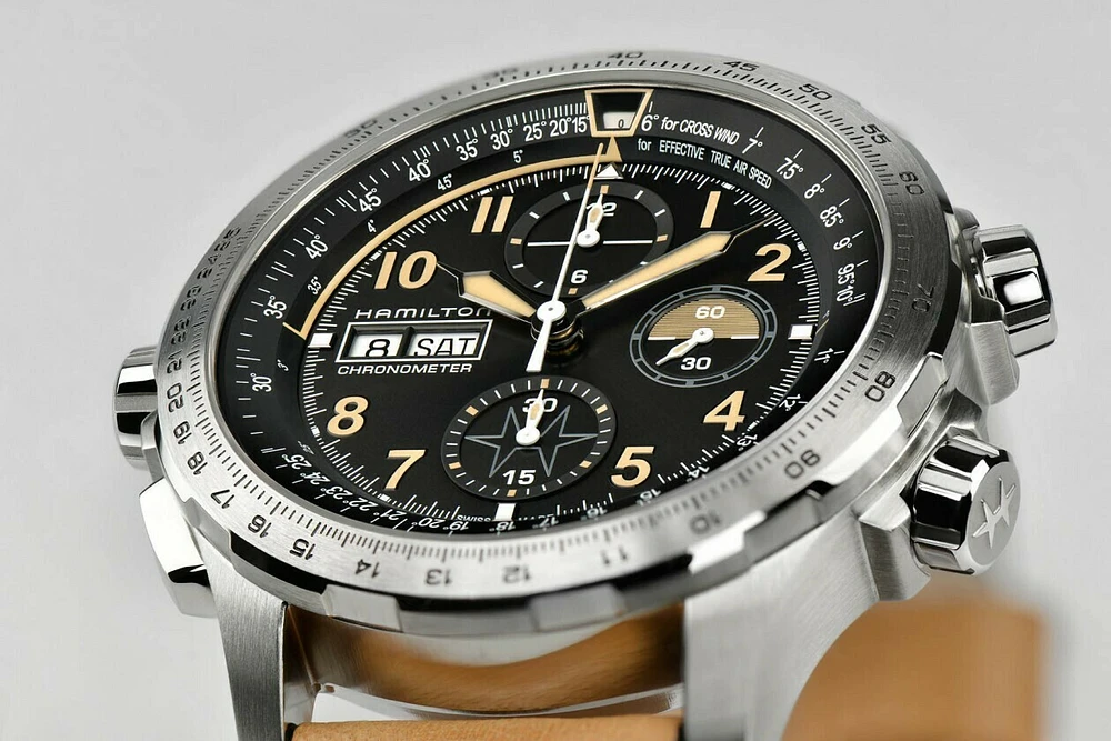 Khaki Aviation Black Dial 45MM X-Wind Day Date Automatic Chronograph Limited Edition H77796535