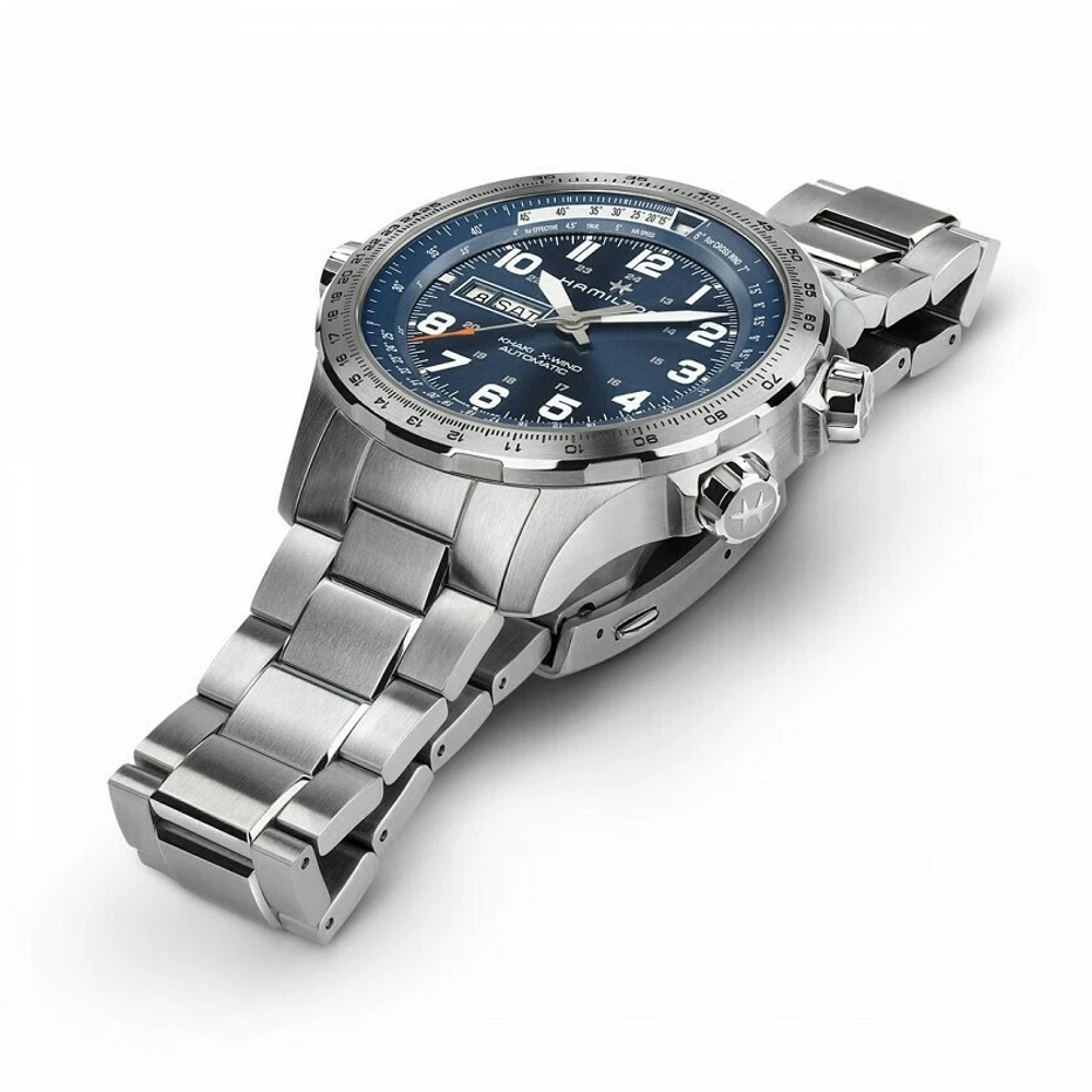 Khaki Aviation Blue Dial 45MM X-Wind Day Date Automatic H77765141