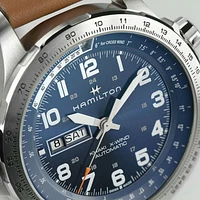 Khaki Aviation Blue Dial 45MM X-Wind Day Date Automatic H77765541