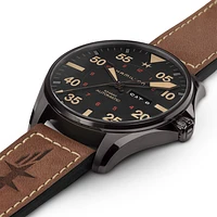 Khaki Pilot Black Dial 46MM Day Date Automatic H64705531