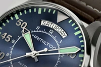 Khaki Aviation Blue Dial 42MM Day Date Automatic H64615545