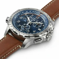 Khaki Aviation Blue Dial 46MM X-Wind GMT Chronograph Quartz H77922541