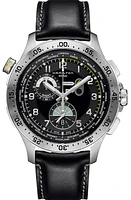 Khaki Aviation Black Dial 45MM Worldtimer Chronograph Quartz H76714735