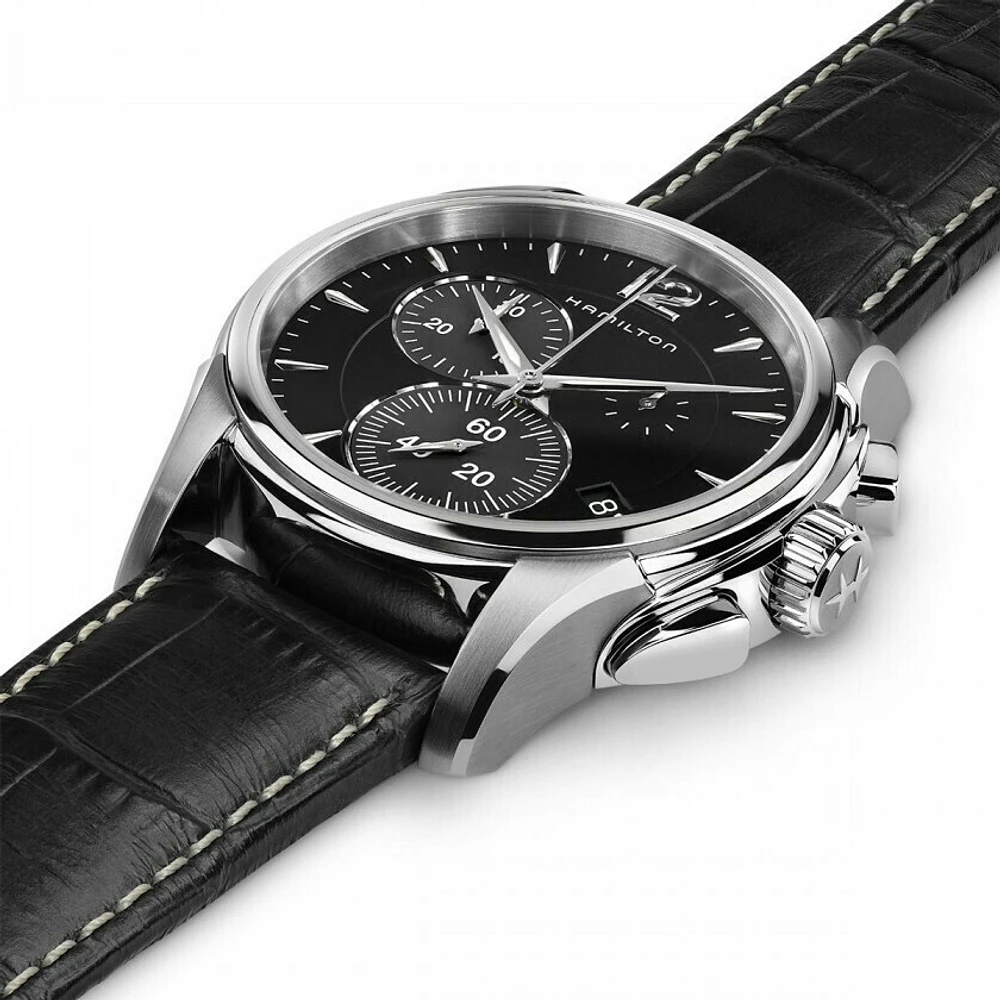 Jazzmaster Black Dial 42MM Chrono Quartz H32612731