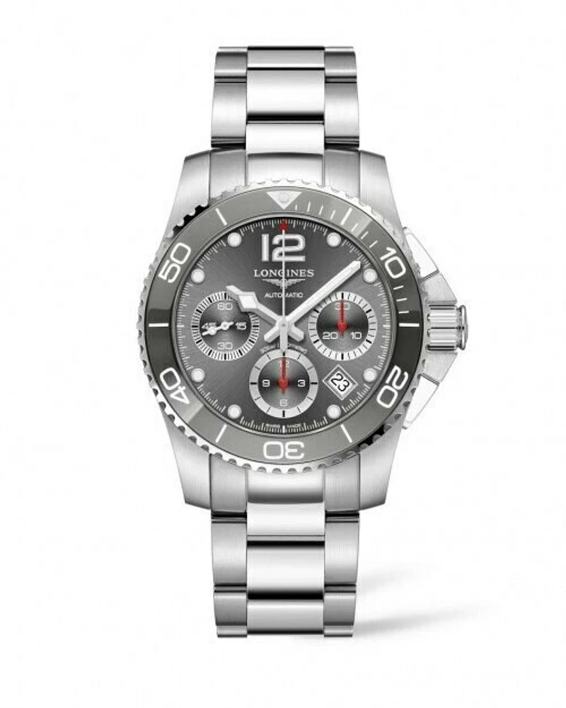 HydroConquest Ceramic Grey Dial 41MM Automatic Chronograph L37834766