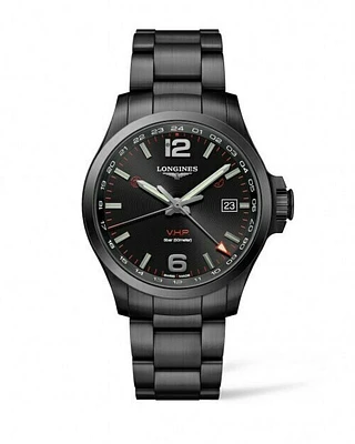 Conquest V.H.P. GMT 43MM Black Dial Quartz L37282566