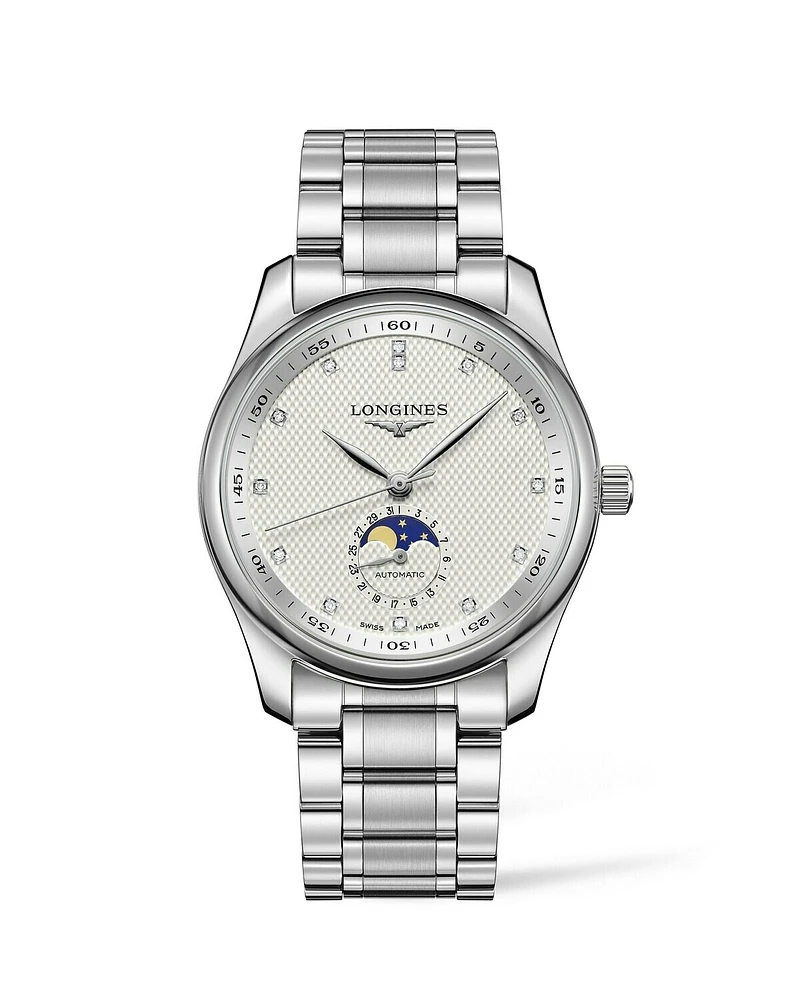 THE LONGINES MASTER COLLECTION 40MM SILVER DIAL STAINLESS STEEL MOONPHASE L29094776