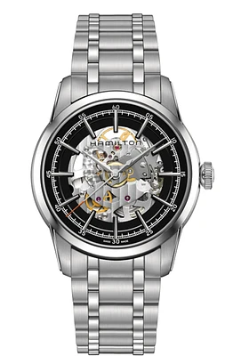 American Classic Railroad Skeleton Black Dial 42MM Automatic H40655131