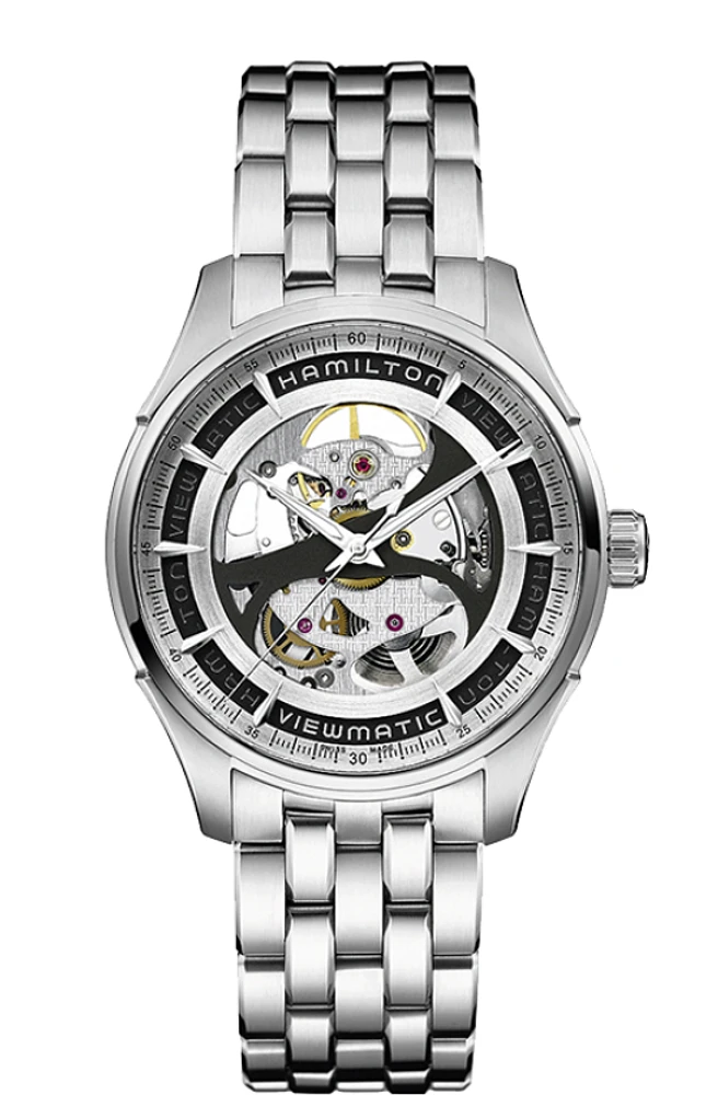 Jazzmaster Silver Dial 40MM Viewmatic Skeleton Automatic H42555151