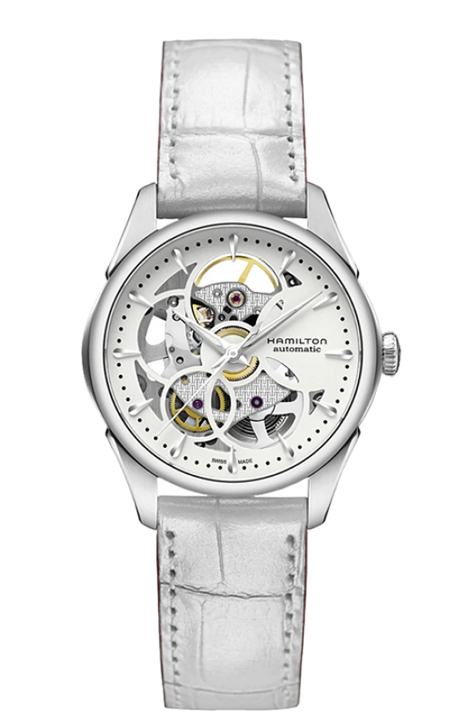 Jazzmaster White Dial 36MM Viewmatic Skeleton Automatic H32405811