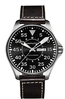 Khaki Aviation Black Dial 46MM Day Date Automatic H64715535