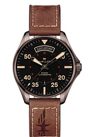 Khaki Aviation Black Dial 42MM  Day Date Automatic H64605531