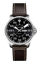 Khaki Aviation Black Dial 42MM  Day Date Quartz H64611535