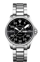 Khaki Aviation Black Dial 42MM Day Date Quartz H64611135