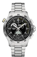 Khaki Aviation Black Dial 45MM Worldtimer Chronograph Quartz H76714135