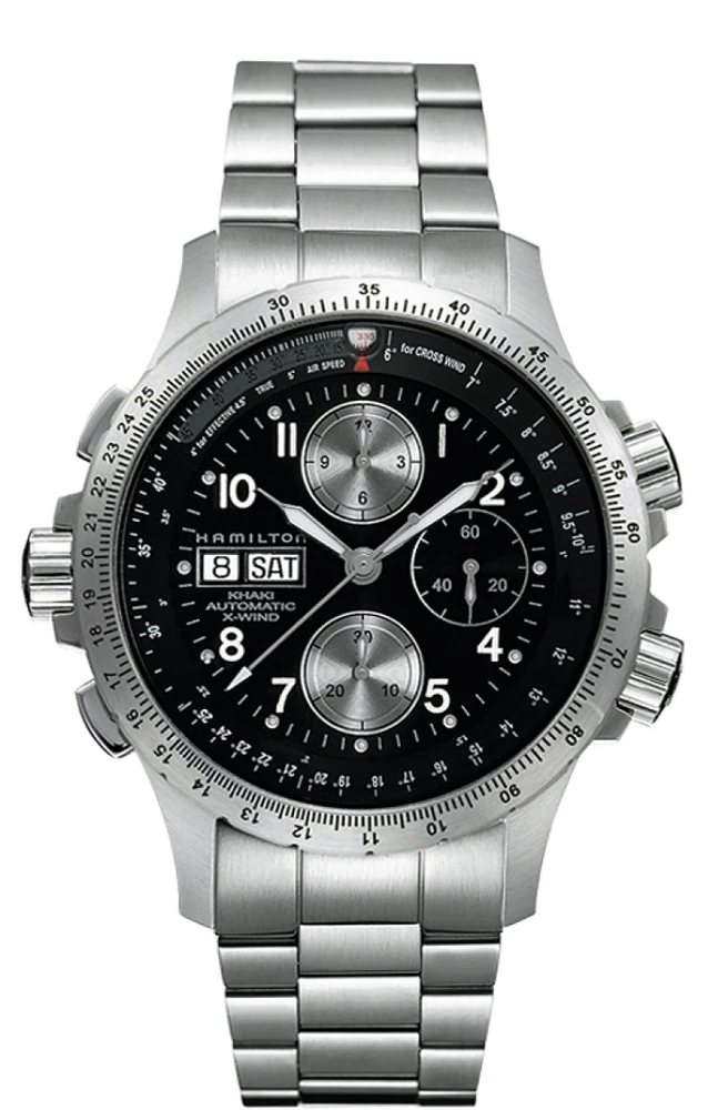 Khaki Aviation Black Dial 44MM  X-Wind Automatic Chronograph H77616133