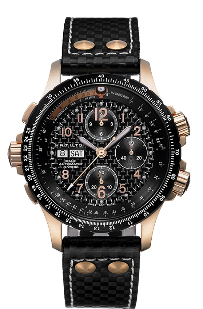 Khaki Aviation Black Dial 44MM X-Wind Automatic Chronograph H77696793