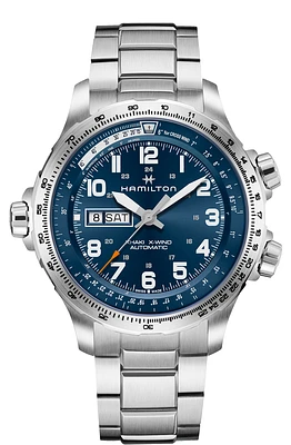 Khaki Aviation Blue Dial 45MM X-Wind Day Date Automatic H77765141