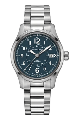 Khaki Field Blue Face 40MM Automatic H70305143