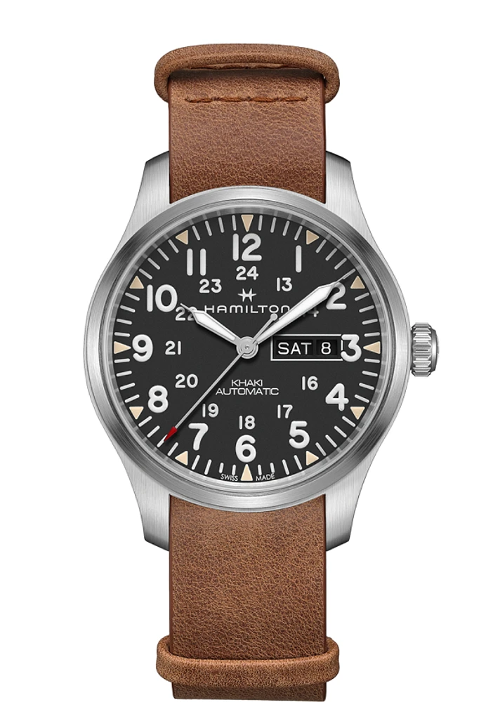 Khaki Field Black Dial 42MM Day Date Automatic H70535531