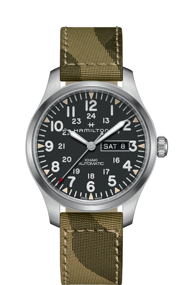 Khaki Field Black Dial 42MM Day Date Automatic H70535031